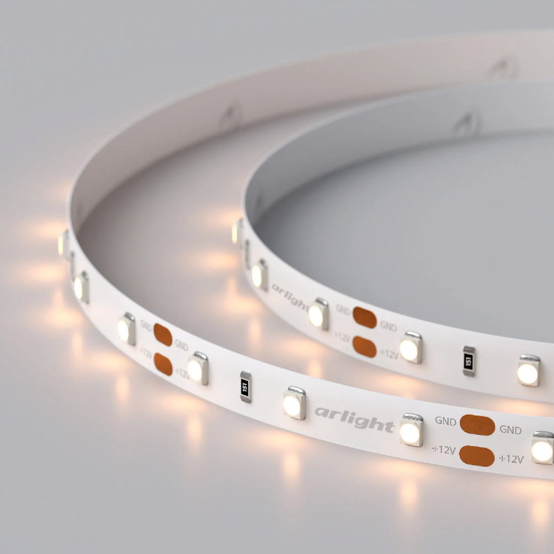 Светодиодная лента RT 2-5000 12V Warm2700 (3528, 300 LED, LUX) (Arlight, 4.8 Вт/м, IP20) 010597(B)