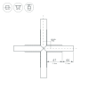 Крестовина PLS-LOCK-H25-Х90 (с экраном MAT-L) (Arlight, Металл) 026244