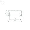 Профиль ARH-WIDE-H10-2000 ANOD (Arlight, Алюминий) 016142
