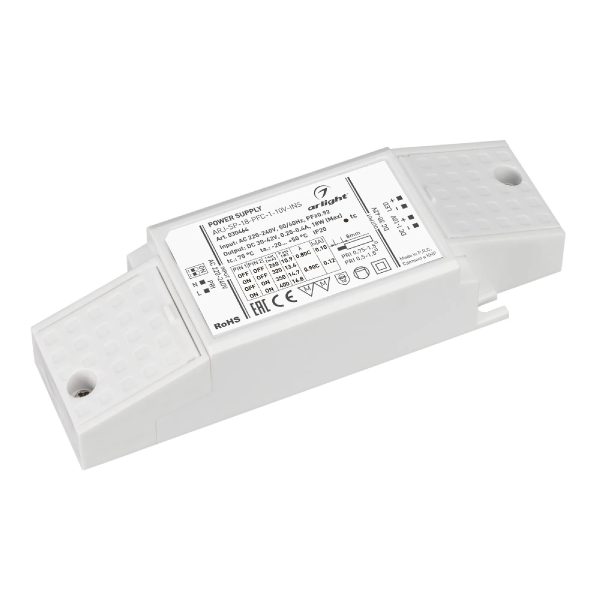 Блок питания ARJ-SP-18-PFC-1-10V-INS (18W, 250-400mA) (Arlight, IP20 Пластик, 5 лет) 030464