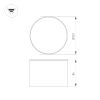Светильник SP-CYLINDO-R160-18W Warm3000 (WH, 110 deg, 230V) (Arlight, IP54 Металл, 3 года) 043962
