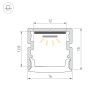 Профиль FANTOM-BENT-W16-SIDE-2000 ANOD (Arlight, Алюминий) 064487