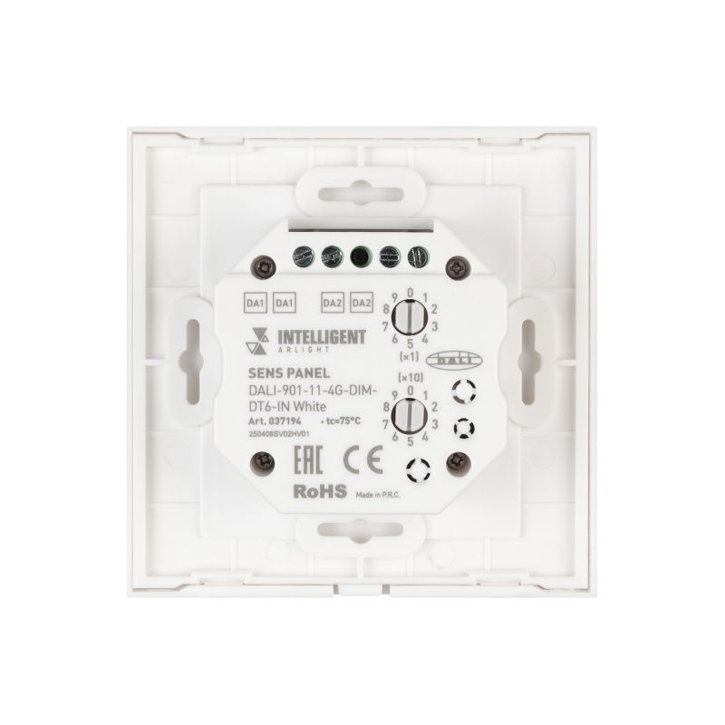 INTELLIGENT ARLIGHT Сенсорная панель DALI-901-11-4G-DIM-DT6-IN White (BUS) (IARL, IP20 Пластик, 3 года) 037194