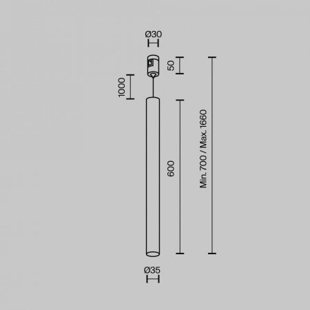 Трековый светильник Technical TR156-1-5W4K-PT