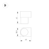 Светильник SP-SPICY-WALL-MINI-S60x39-3W Day4000 (WH, 40 deg, 230V) (Arlight, IP20 Металл, 3 года) 035539