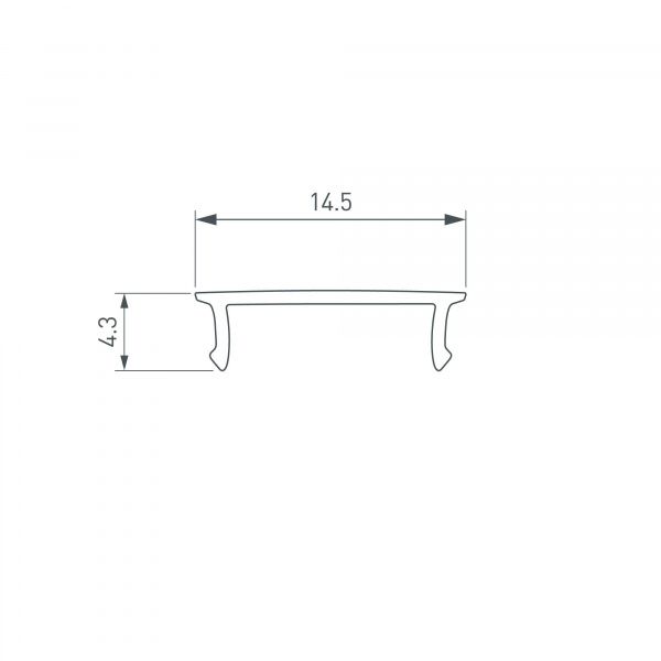 Экран SL-W15-2000 OPAL BLACK (Arlight, Пластик) 059116