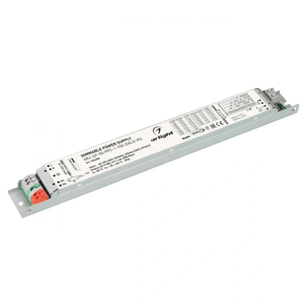 Блок питания ARJ-SP-50-PFC-1-10V-DALI2-PD (50W, 9-58V, 0.7-1.4A) (Arlight, IP20 Металл, 5 лет) 036288