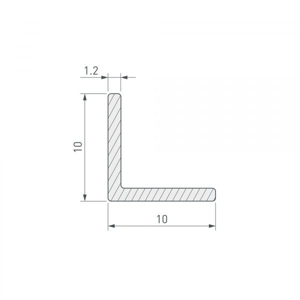 Уголок ARH-W10x10x1,2-3000 WHITE (Arlight, Алюминий) 063305
