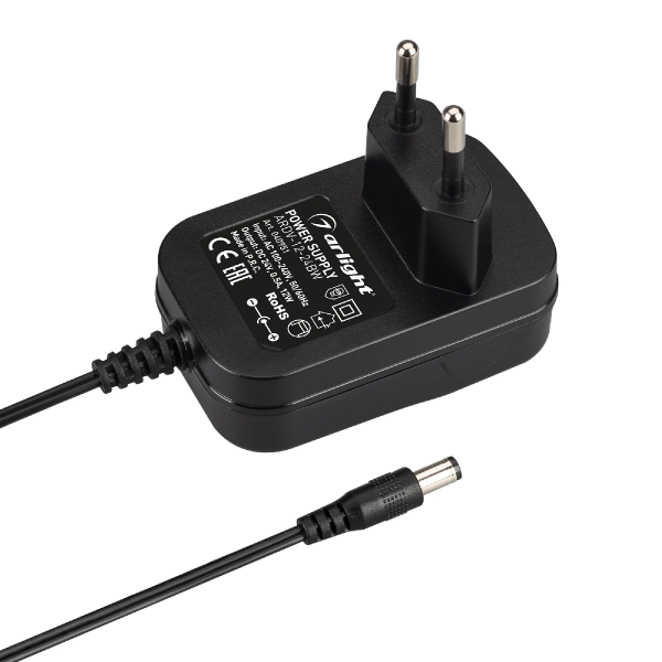 Блок питания ARDV-12-24BW (24V, 0.5A, 12W) (Arlight, Адаптер, 3 года) 040951