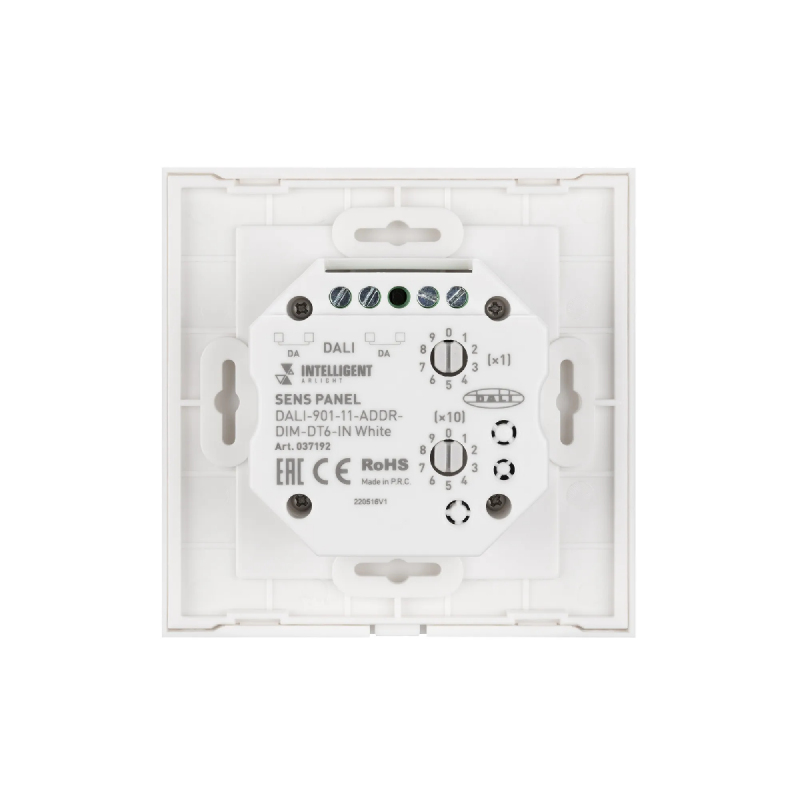 INTELLIGENT ARLIGHT Сенсорная панель DALI-901-11-ADDR-DIM-DT6-IN White (BUS) (IARL, IP20 Пластик, 3 года) 037192