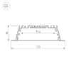 Профиль с экраном ARH-POWER-W120-F-2000 ANOD (Arlight, Алюминий) 027928