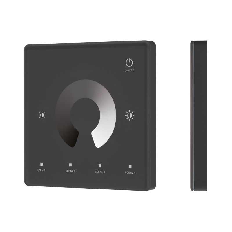 INTELLIGENT ARLIGHT Сенсорная панель SMART-RF-801-11-1G-4SC-DIM черный (3V, 2.4G) накладная (IARL, IP20 Пластик, 5 лет) 063525