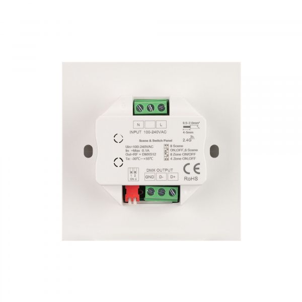 INTELLIGENT ARLIGHT Кнопочная панель SMART-DMX512-801-22-8G-8SC-DIM-IN White (230V, 2.4G) (IARL, IP20 Пластик, 5 лет) 037334
