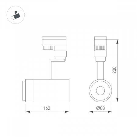 Светильник LGD-ZEUS-TRUECOLOR-4TR-R88-20W Warm3000 CRI98 (BK, 20-60 deg, 230V) (Arlight, IP20 Металл, 5 лет) 031426
