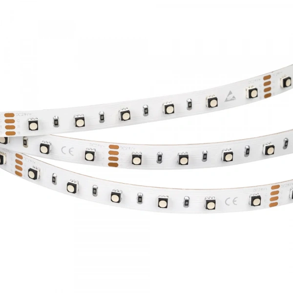 Светодиодная лента MINI-60-24V RGB 10mm (3535, 5m, LUX) (Arlight, 14.4 Вт/м, IP20) 022718