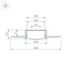 Профиль FANTOM-W20-H10-3000 ANOD (Arlight, Алюминий) 062556