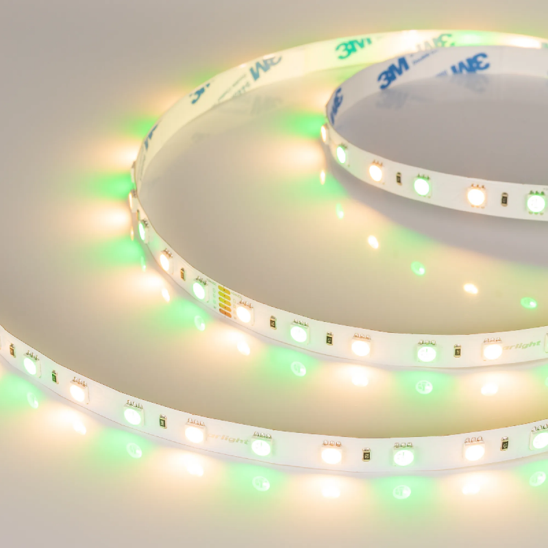 Светодиодная лента RT-B60-10mm 24V RGBW-Warm (14.4 W/m, IP20, 5060, 5m) (Arlight, Открытый) 018327(2)