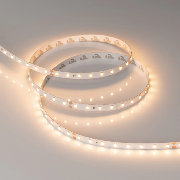 Светодиодная лента RT-A80-8mm 24V Warm3000 (6 W/m, IP20, 2835, 5m) (Arlight, высок.эфф.150 лм/Вт) 024513(2)