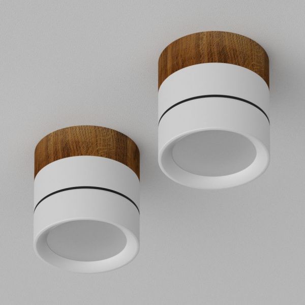 Накладной светодиодный светильник Ledron BARREL MINI Wooden White TRIAC