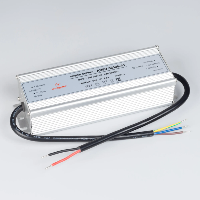 Блок питания ARPV-36300-A1 (36V, 8.3A, 300W) (Arlight, IP67 Металл, 3 года) 026171