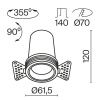 Встраиваемый светильник Maytoni DL125-L12-4K-TRS-W