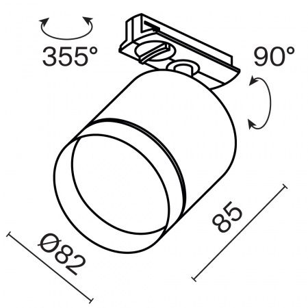 Трековый светильник Technical TR088-1-GX53-B