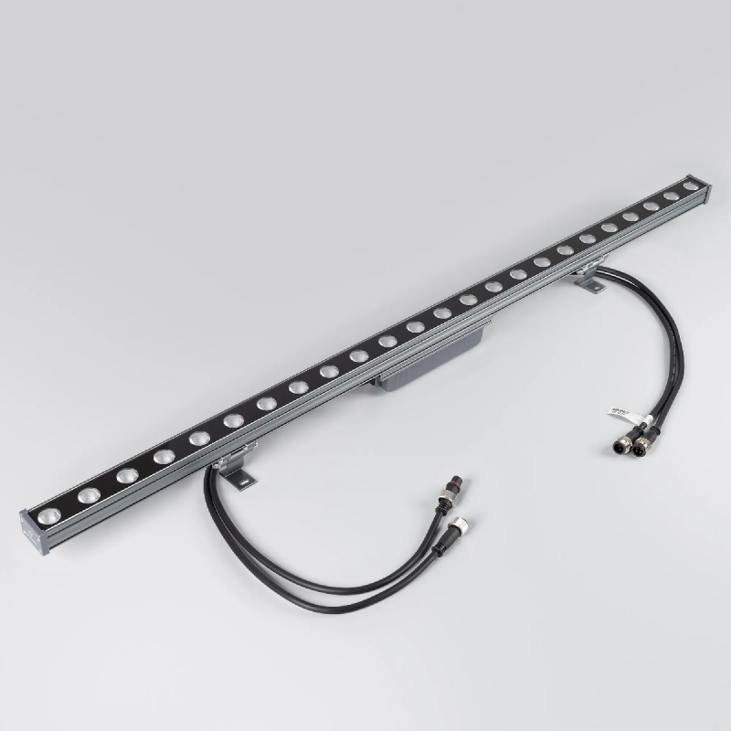 Светодиодный прожектор AR-LINE-1000M-24W-24V RGB (Grey, 30 deg, DMX512) (Arlight, Закрытый) 023624