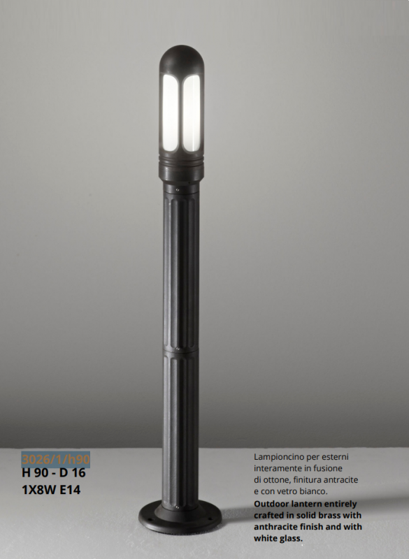 Уличный светильник Arizzi 3026/1/h90 Anthracite color
