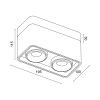 Накладной светодиодный светильник Ledron TUBING 2 Wooden 30 Black-White