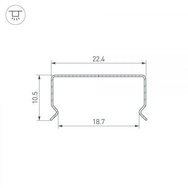 Профиль гибкий WPH-FLEX-2020-1000 (Arlight, Сталь) 062625