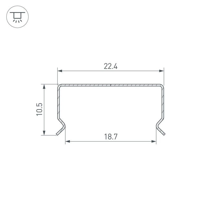 Профиль гибкий WPH-FLEX-2020-1000 (Arlight, Сталь) 062625