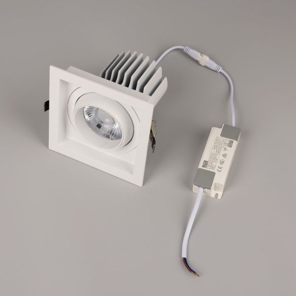 Светильник MS-VORTEX-BUILT-S140x140-30W Warm3000 (WH-WH, 30 deg, 230V) (Arlight, IP20 Металл, 5 лет) 057922