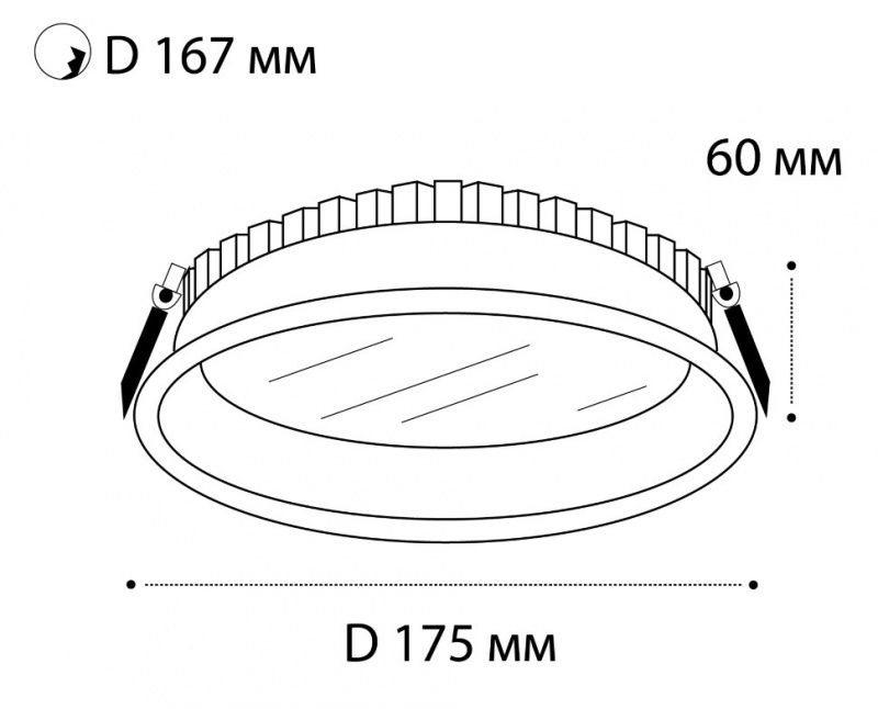 IT06-6014 white 3000K светильник встраиваемый