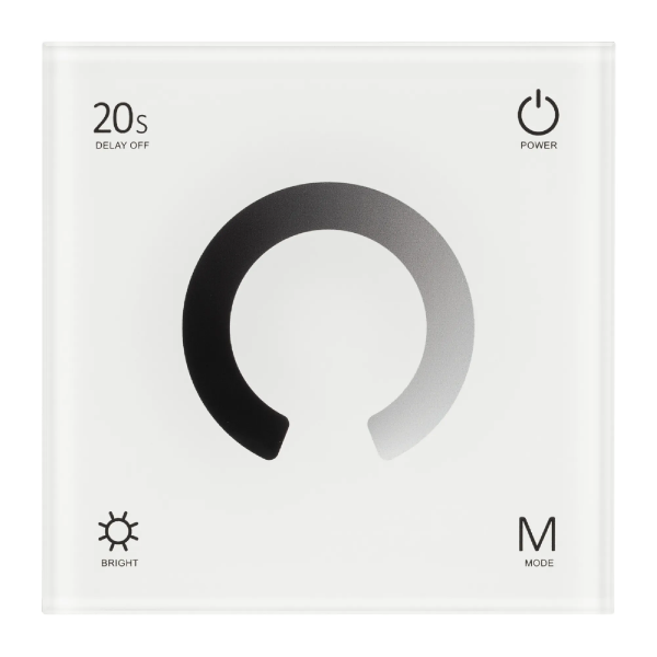 Панель SMART-P4-DIM-G-IN White (12-24V, 4x3A, Sens, 2.4G) (Arlight, IP20 Пластик, 5 лет) 034774