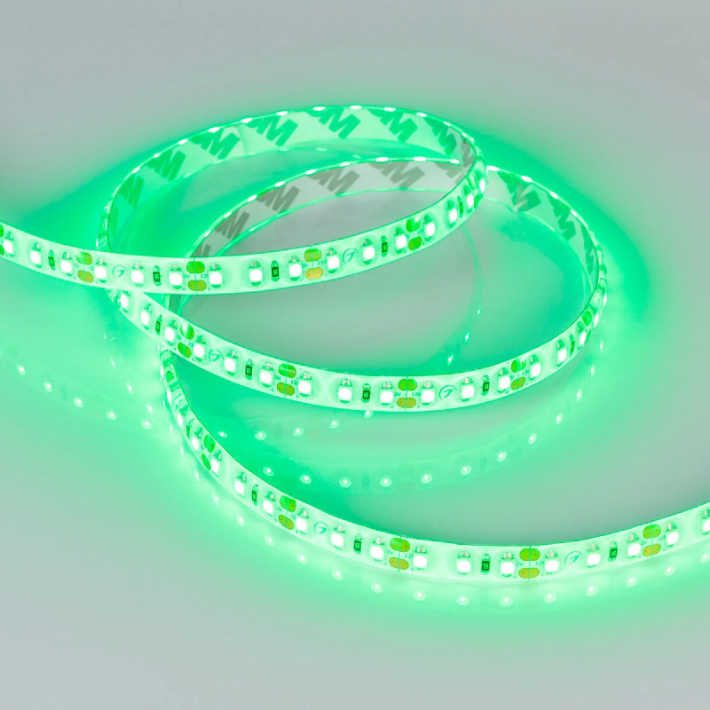 Светодиодная лента RTW 2-5000SE 12V Green 2x (3528, 600 LED, LUX) (Arlight, 9.6 Вт/м, IP65) 014792(1)