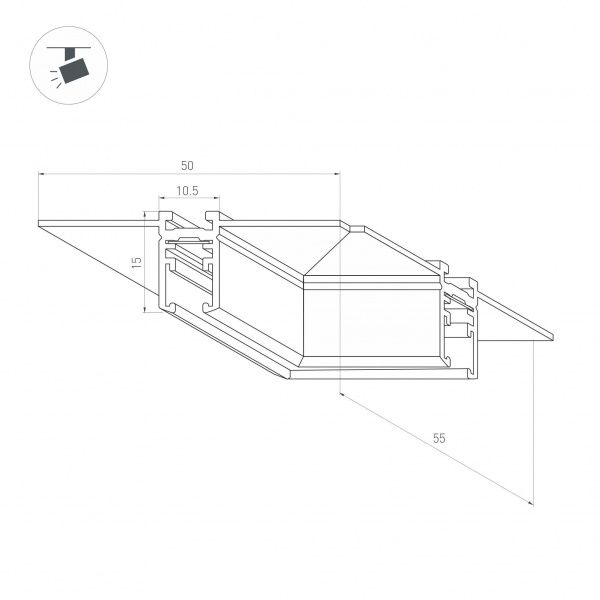 Коннектор угловой MAG-MICROCOSM-CON-FDW-L90 (WH) (Arlight, IP20 Металл, 3 года) 062720