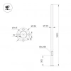 Опора фланцевая OXOR-OT1-D108-L3500 (BK) (Arlight, Сталь) 050731