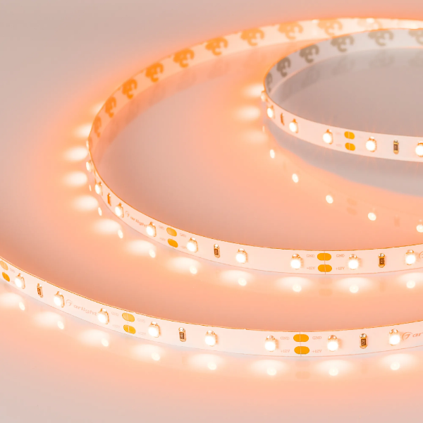 Светодиодная лента RT-A60-8mm 12V Orange (4.8 W/m, IP20, 2835, 5m) (Arlight, -) 013568(2)