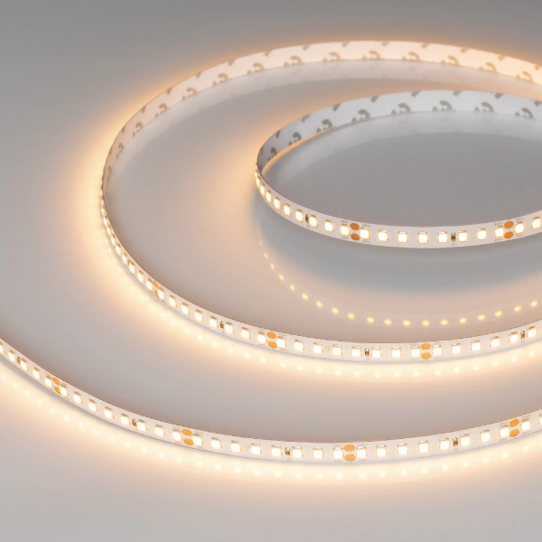 Светодиодная лента RT-A160-8mm 24V Warm2700 (12 W/m, IP20, 2835, 50m) (Arlight, высок.эфф.150 лм/Вт) 024554(2)