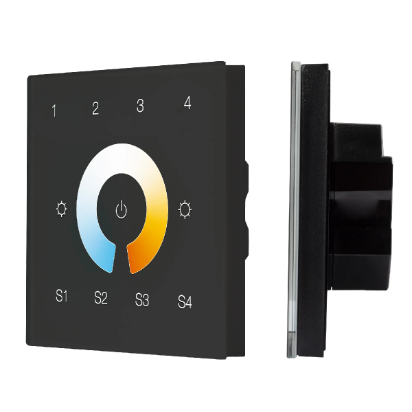 INTELLIGENT ARLIGHT Сенсорная панель DALI-901-11-4G-4SC-MIX-DT8-IN Black (BUS/230V) (IARL, IP20 Пластик, 3 года) 037197