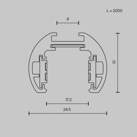 Шинопровод накладной/подвесной Technical TRXM034-R-412B