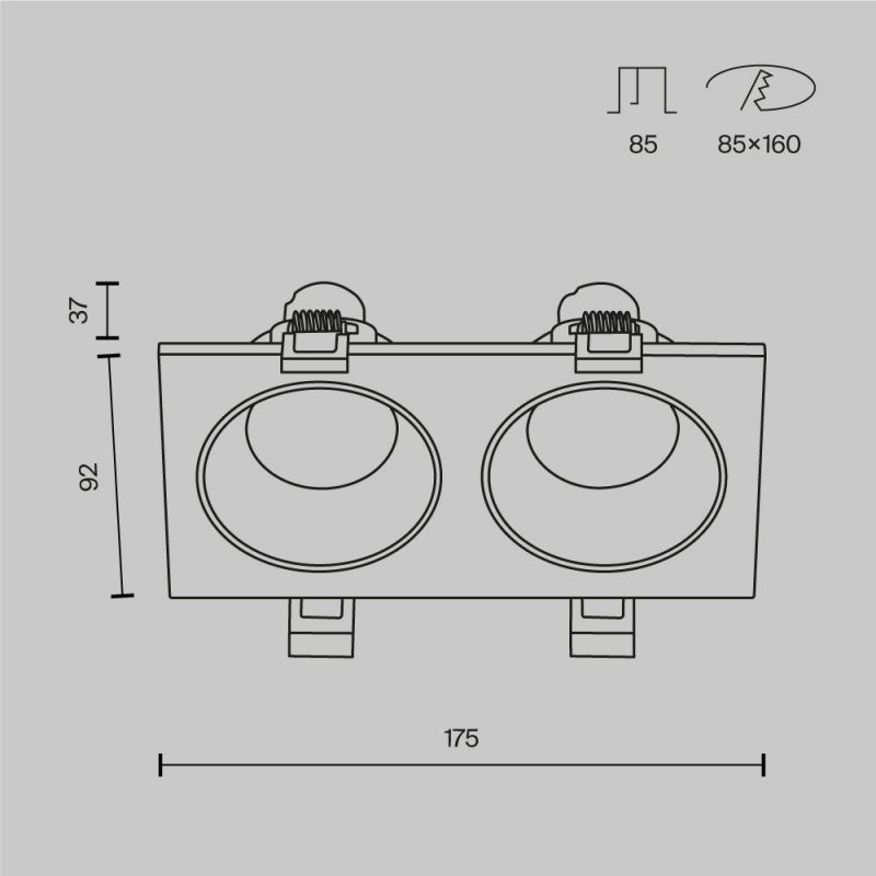 Встраиваемый светильник Technical DL033-2-02W-1(N)