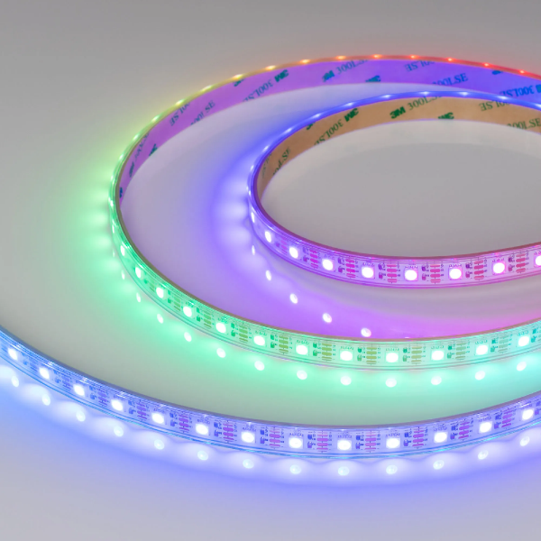 Светодиодная лента герметичная SPI-P-B60-12mm 12V RGB-PX1-BPT (8 W/m, IP66, 5060, 5m) (Arlight, бегущий огонь) 041615(1)