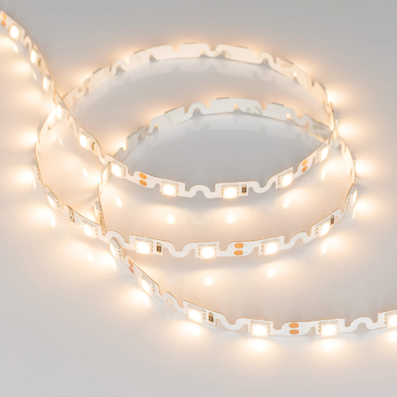 Светодиодная лента RZ 2-5000 12V Warm2700 2x (5060, 240 LED, Wave) (Arlight, 11.5 Вт/м, IP20) 018210