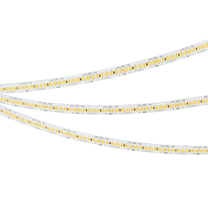 Светодиодная лента RT-A280-8mm 24V Warm3000 (10 W/m, IP20, 5m) (Arlight, -) 045566