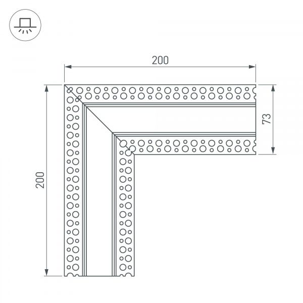 Угол LINIA32-FANTOM (Arlight, Металл) 064415