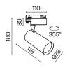 Трековый светильник Technical TR029-3-10W4K-S-B