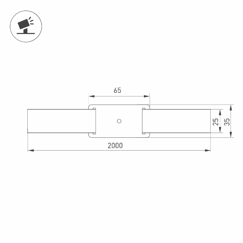 Основание для светильника ALT-BELT-1-2000 (BK) (Arlight, Металл) 032550