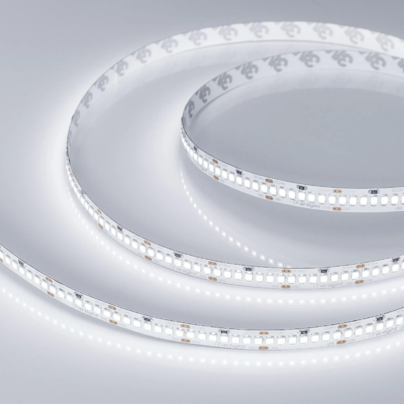 Светодиодная лента RT 2-5000 24V White5500 10mm (2835, 252 LED/m, LUX) (Arlight, 10 Вт/м, IP20) 023555