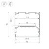 Профиль LINE-M-7575-2500 ANOD (Arlight, Алюминий) 056348